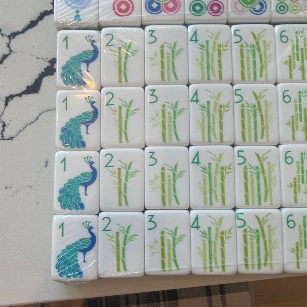 Mahjong Tiles. New. Green. 2 Sets Left. Sets have slight misprints. see details - Picture 13 of 16